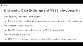Webinar: engineering data exchange and MBSE interoperability