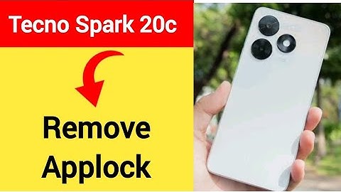 Tecno Spark 20c me AppLock Kaise hataye, how to remove AppLock