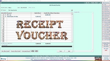 How to create receipt voucher in busy 18,create receipt voucher entry,busy 18 Part 12