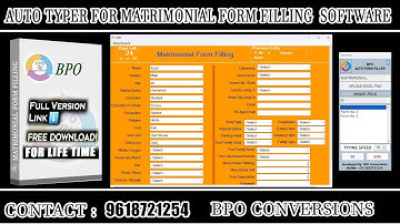 Free Auto typer for Matrimonial Form Filling software | Free Matrimonial Automation