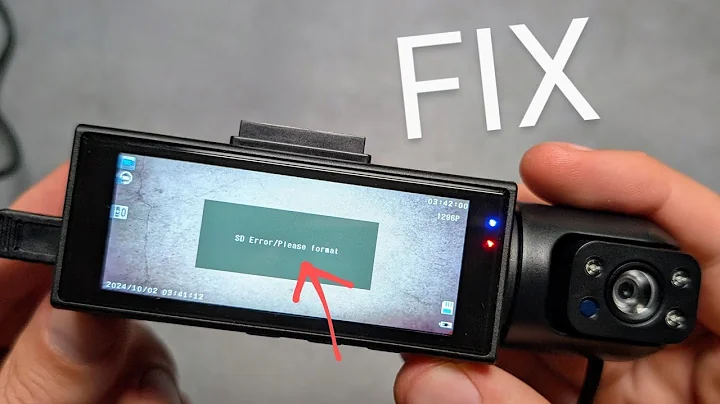 FIX Dash Cam Error - SD Error / Please Format