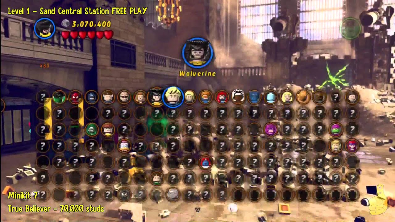 Lego Marvel Super Heroes: Level 1 Sand Central Station - FREE PLAY (All  Minikits/Stan In Peril)- HTG - YouTube