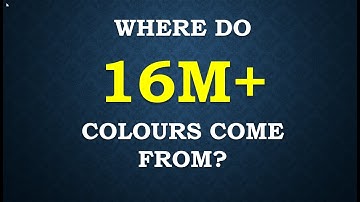 Why do we have 16 million colors? Where do they come from?