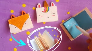 اصنع بنفسك : دفاتر صغيرة لطيفة للملاحظات😉💘 | DIY Mini Notebook