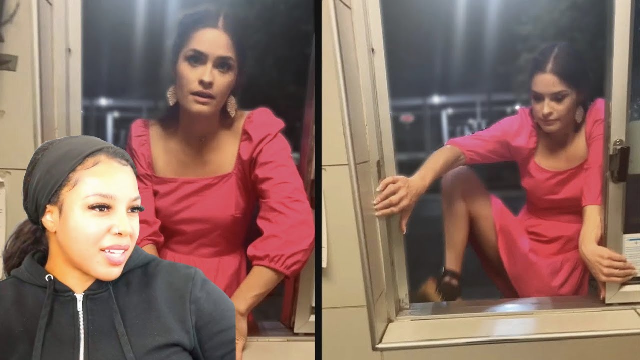 Crazy Customer Climbs in DriveThru Window Reaction YouTube
