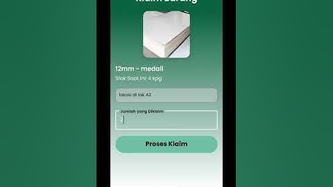VIDEO DEMO APLIKASI PENDATAAN BARANG