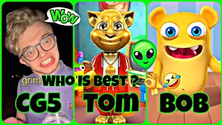 CG5 Vs TOM Vs BOB Who Is Best ? 👌 🤣 | Grimace Shake Song 🎵 🤣