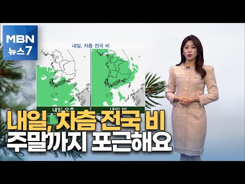 [날씨] 내일, 차츰 전국 비…주말까지 포근해요 [MBN 뉴스7]