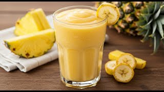 How To Make Yummy Pineapple Banana Smoothie - Pineapple Banana Smoothie Recipe