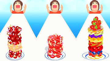 Pancake Run Games All Levels Gameplay iOS,Android Mobile Walkthrough Update Noob vs ProCakes BA714Q