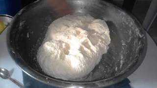 طريقة العجين باليد للمبتدئين..عجينة خبز التنور..تخمير العجين بسرعة. Kneading Full The