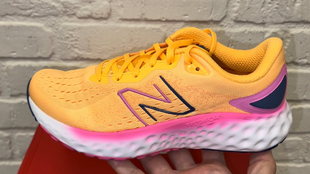New Balance Fresh Foam Evoz V2 Orange Womens Running Sneakers - YouTube