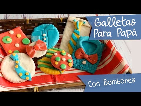 Galletas decoradas Día del Padre :: Galletas decoradas con Bombones 🎩 👕