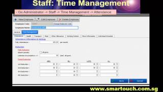 Famous Time Management System tutorial - TMS 9 Enterprise  "Staff Master file setup " with payroll Malaysia Wealth