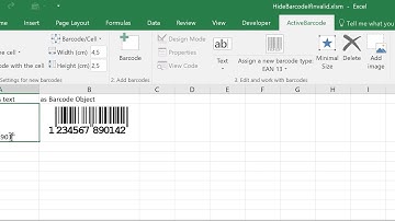 Excel show a barcode only if valid