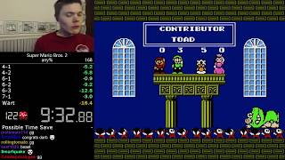 (9:32) Super Mario Bros. 2 any% speedrun