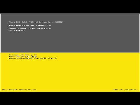 Install ESXi on PC | 6.7