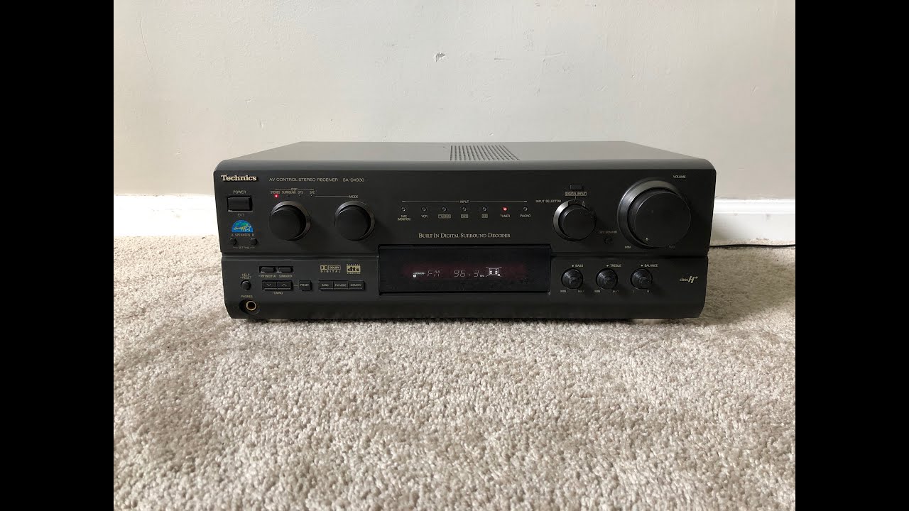 Technics SA-DX930 5.1 Home Theater Surround Receiver - YouTube