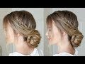 Looped Braid Low Bun