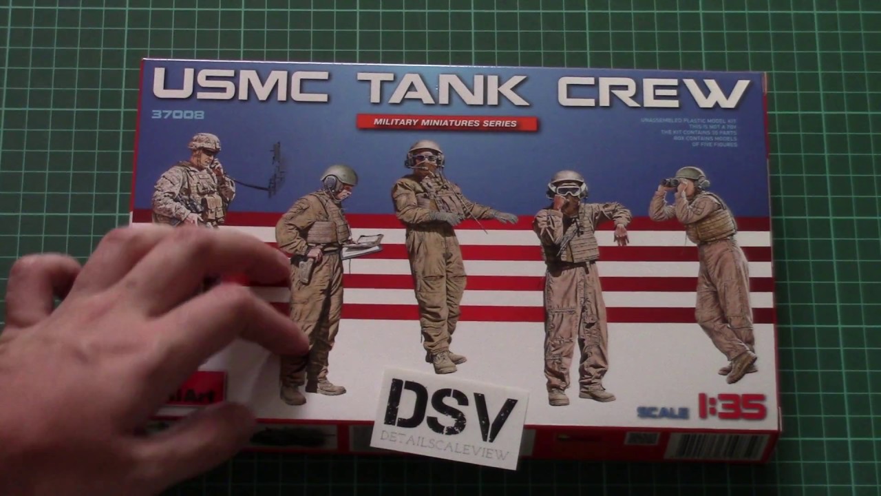 plastic models usa Miniart 1/35 USMC Tank Crew (37008) Review