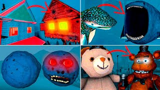 EVERYTHING TURNED INTO MONSTER | SCARY MOON, FREDDY FAZZBEAR, BLOOP, HOUSE HEAD