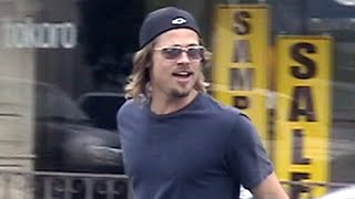 Throwback  Brad Pitt stops traffic with the help of the police to pick up Jennifer Aniston