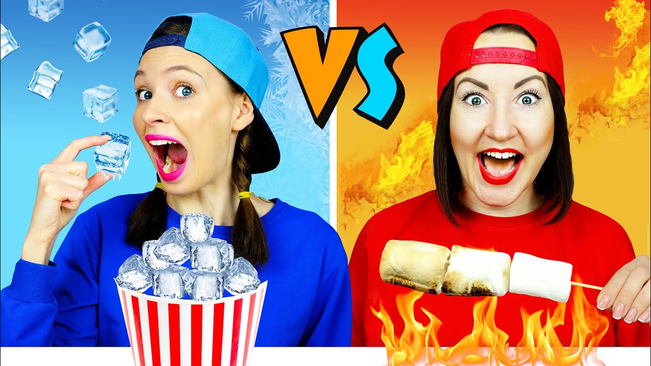 ⁣HOT vs COLD CHALLENGE | Girl on Fire vs Icy Girl 음식 챌린지 by Pico Pocky