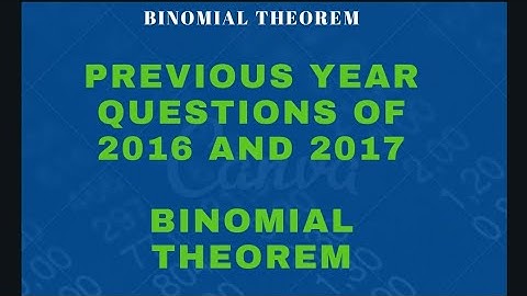 Previous year questions of Binomial theorem l Master Cadre Maths