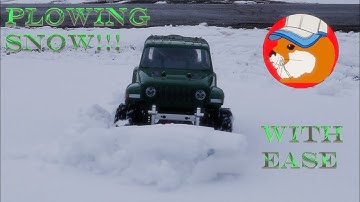 New Snow Plow On Axial Scx10 Jeep Wrangler! New ESC And Plow Install! Plus Servo Warning! Tech Tips!