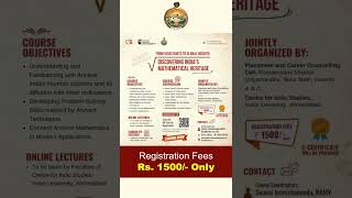 From Vedic Roots to Global Heights - Discovering India's Mathematical Heritage