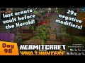 Preparing to face the Herald on HermitCraft Vault Hunters: Day 98