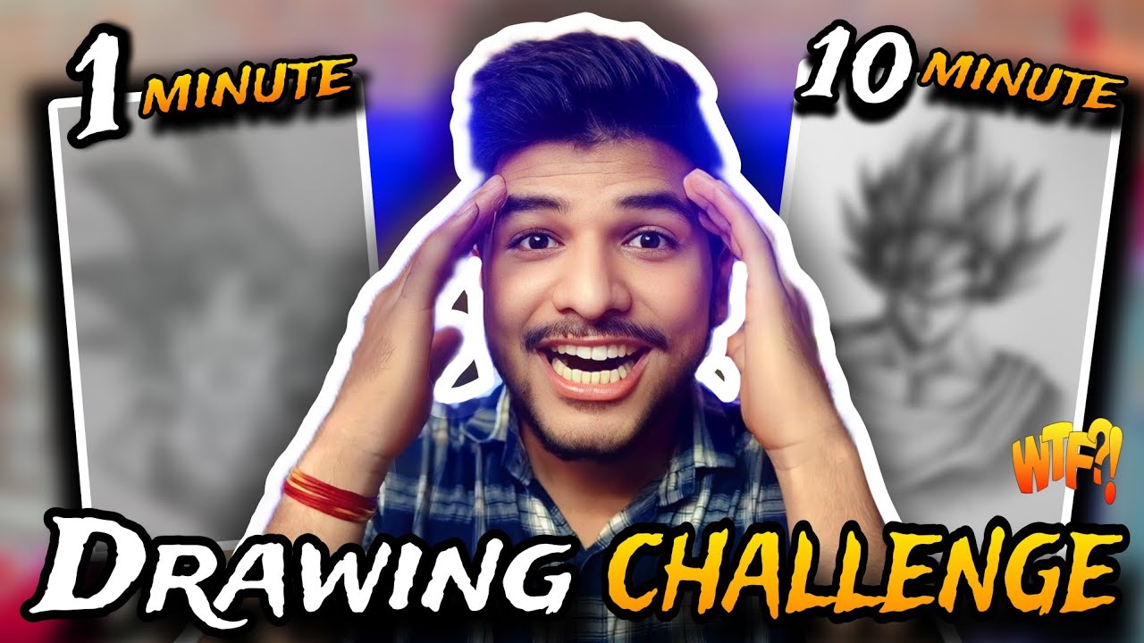 1 Minute vs 10 Minute Goku Drawing Challenge 🔥 | You Won’t Believe the ...