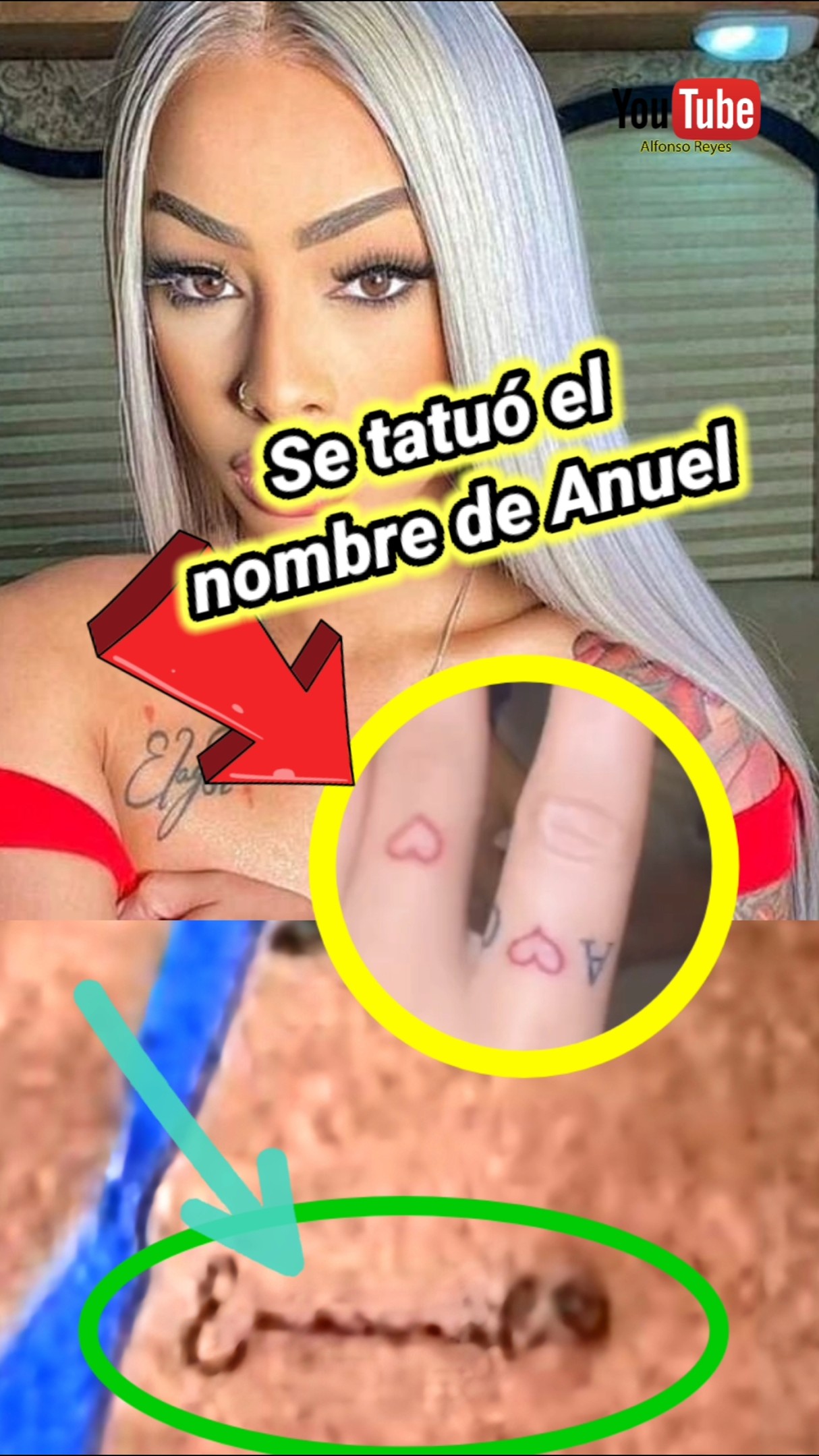 Se tatuó el nombre de Anuel AA. #yailin #anuelaa