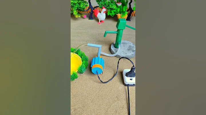 Mini hand pump project water with supply motor drink cow,goat #waterpump #shorts #116