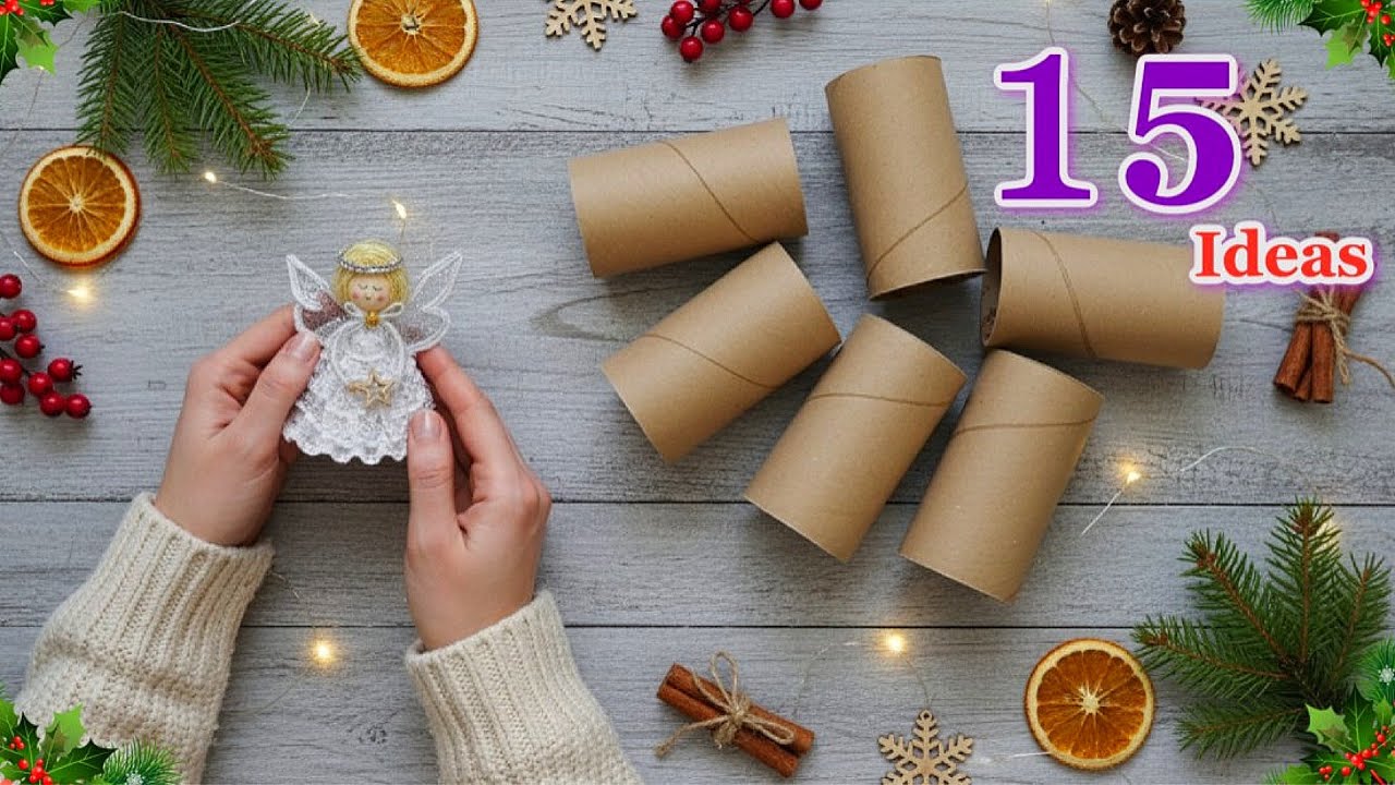 15 Affordable Christmas/Holiday Angel making ideas from Empty rolls | DIY Christmas craft idea 68☃️