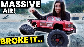 GiANT $1249 RC SENT TO OUTER SPACE! - Outcast 8S Durability TEST! (broke it)