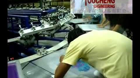 24 working station semi-automatic screen printing machine