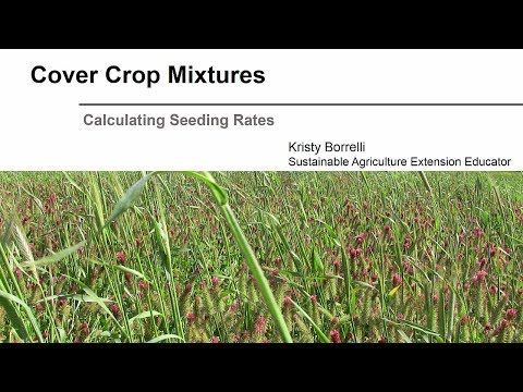 Cover Crop Seeding Rate Chart