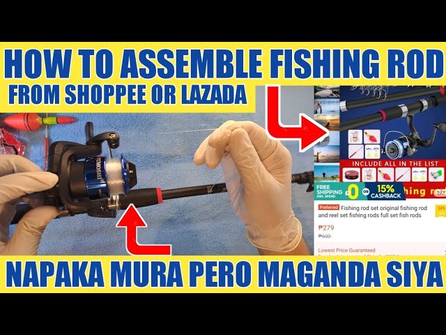How to String, Rig, and Set Up a New Fishing Rod with Line, Bobber, Weights,  and Hook 