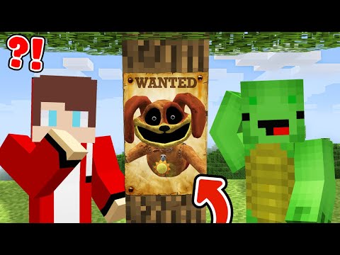 Scary DOGDAY from POPPY PLAY TIME  is wanted by JJ and Mikey in minecraft! Challenge from Maizen!