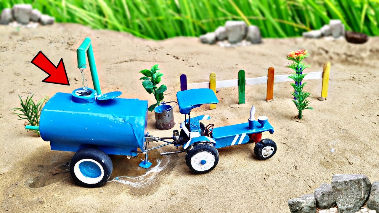 diy tractor water tanker machine under 10 dollar science project | @KeepVilla  | Part-1