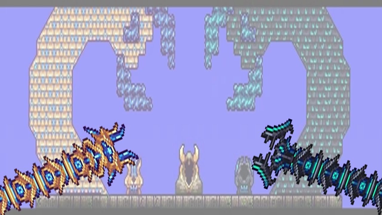 Terraria, Super Ancients Awakened, Equinox Worms boss fight. YouTube