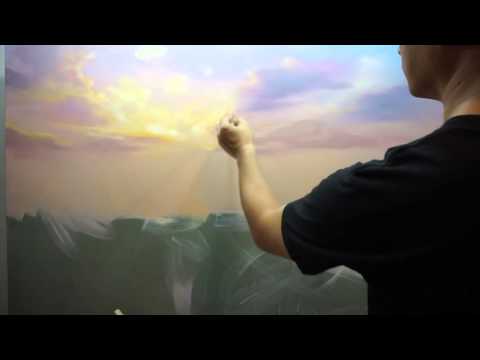 Acrylic Painting (sky) by issared wongsing เทคนิคการวาดภาพสีอะคริลิค (ท้องฟ้า)ตอน1