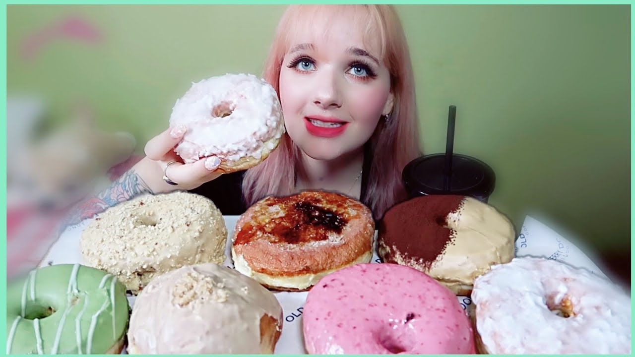 ALL THE DONUTS FROM OLD FERRY DONUT🍩 MUKBANG