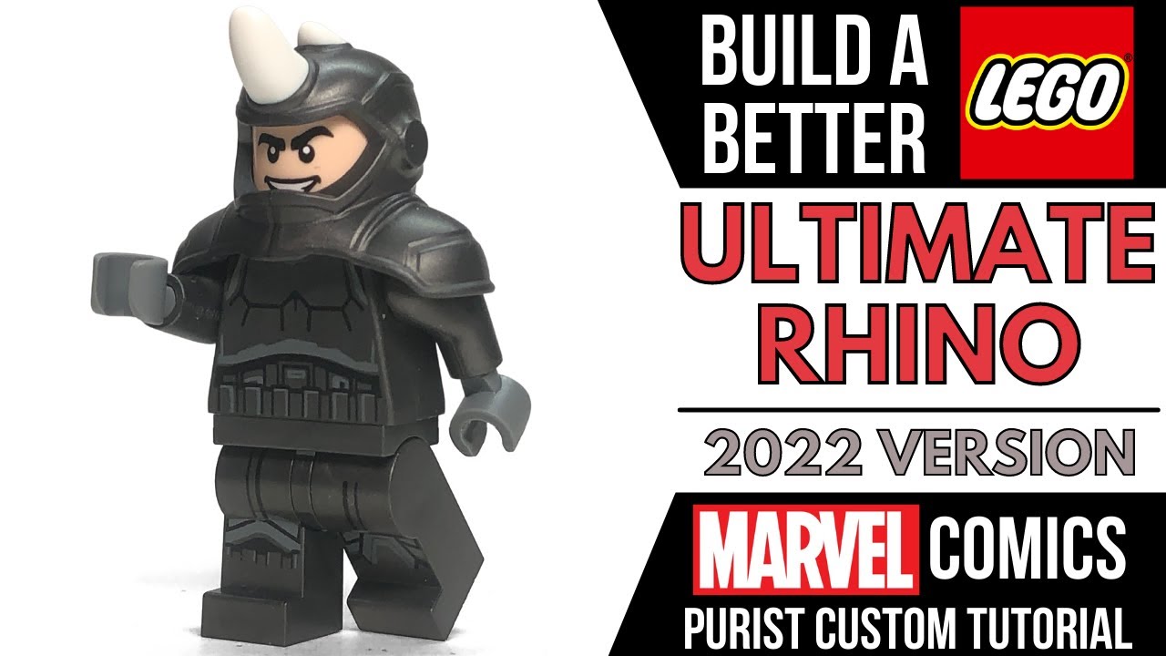 Staple tub tilfældig HOW TO BUILD A BETTER LEGO RHINO Minifigure from Marvel Spider-Man! -  YouTube