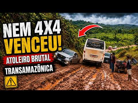 Nem Caminhonete 4x4 Conseguiu Passar Neste Atoleiro!