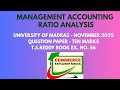 Ratio analysis in Tamil - University of Madras November 2025 question paper