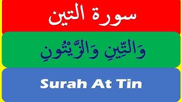 Surah At Tin (سورة  التين) (Tarteel ترتیل + Haddar حدر) | The Fig 095