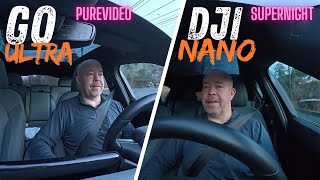 Insta360 GO Ultra vs DJI Nano: The END of Large Action Cams?: ULTIMATE Low Light Test! Car Vlog