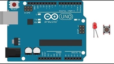 Light up the LED connected to Arduino UNO using the push button